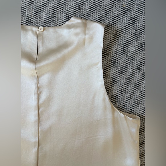 NEW Reformation Jessalyn Lace Silk Crew Neck Mini Dress Almond Ivory | size S - Picture 11 of 12